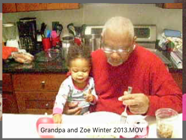 Zoe and Grandpa in Indy