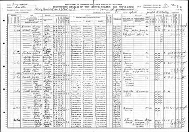 Rhachel Clark 1910 census