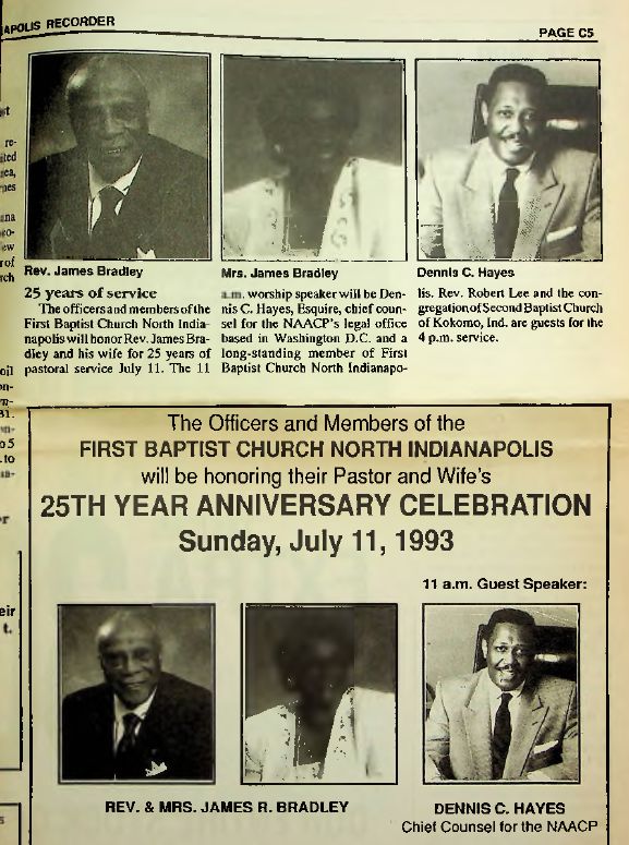 25th Year Celebration First Baptist Church