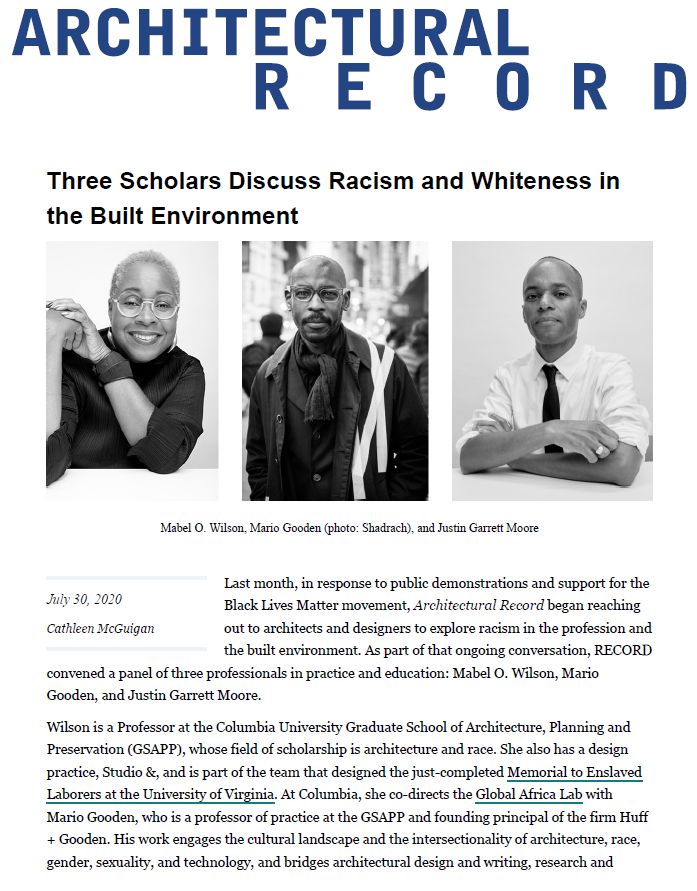 Three Scholars Discuss Racism and Whiteness in the Built Environment