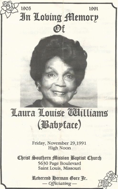In Loving Memory of Laura Louise Williams
