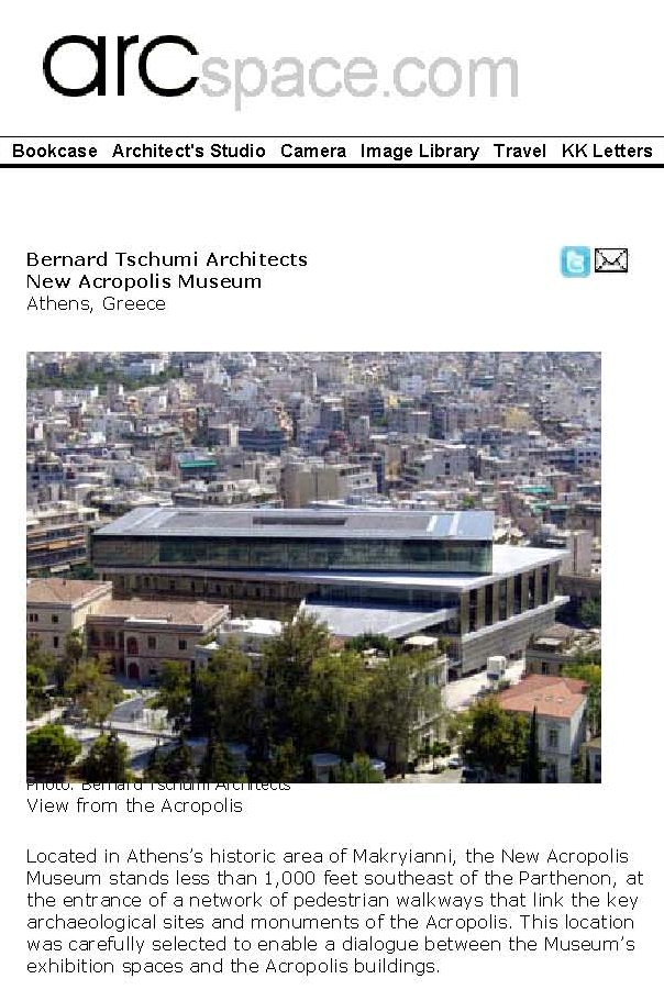 Acropolis Museum Project: Justin worked on this.