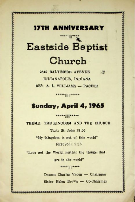 Eastside Baptist Church 17th Anniversary