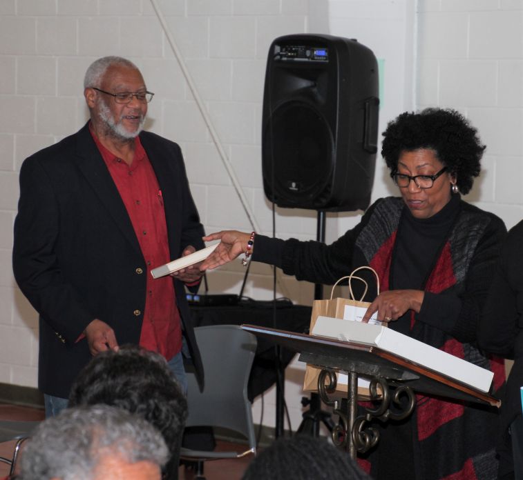 John Gilbert Moore, Sr was recognized at the 20th Anniversary Celebration of the Indiana African American Genealogy Group 