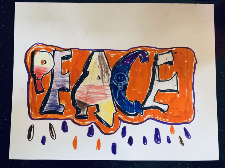Zoe's peace sign