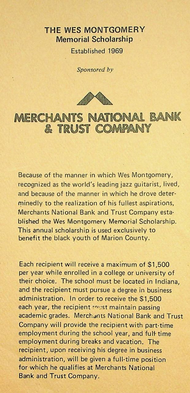 West Montgomery Scholarship - 1970