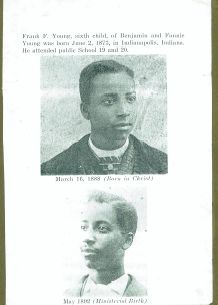 History of Rev F.F. Young pastor of First Baptist Church North Indianapolis